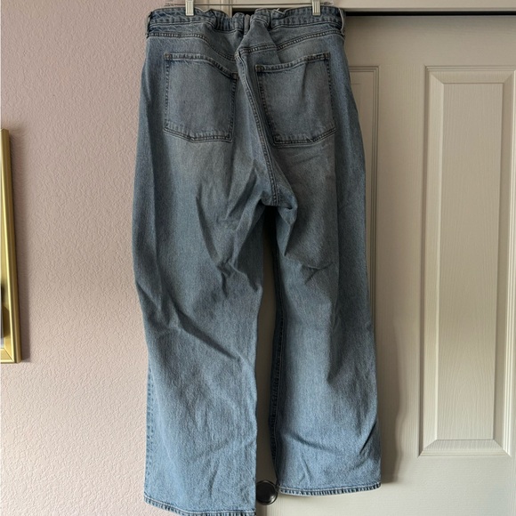 Old Navy Extra High Rise Sky High Ultra Wide Leg Jeans size 18 CUSTOM WAISTBAND - Picture 2 of 6